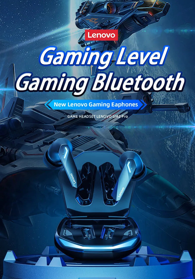 Lenovo GM2 Pro ireless Headphones Earphones Bluetooth Touch Control Noise Reduction Stereo Earbuds Headsets for Xiaomi Iphone
